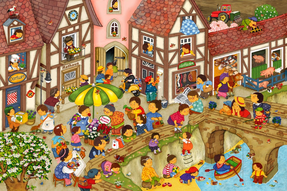 Illustration Kinderbuch Wimmelbilder | Marion Krätschmer